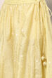 Lime Yellow Art Silk Straight Kurta Sharara Suit Set image number 3