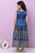 Plum Art Silk Flared Lehenga image number 4