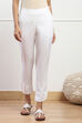 Beige Viscose Lycra Solid Pant image number 4