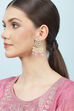 Light Pink Kundan Earrings image number 2