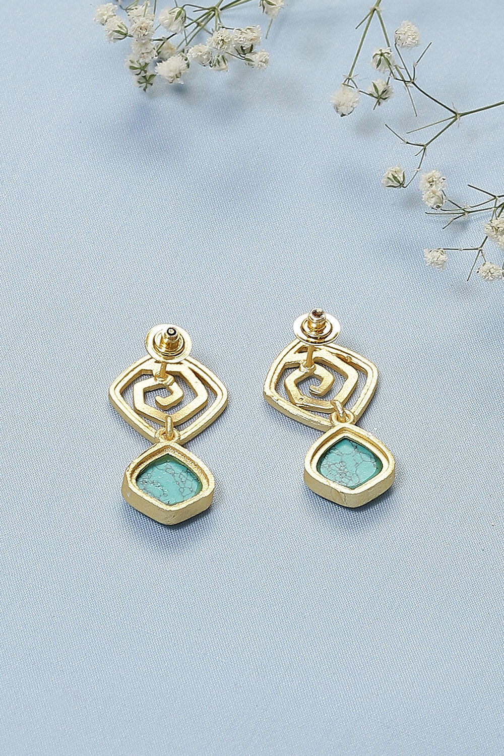Turquoise Drop Earrings image number 2