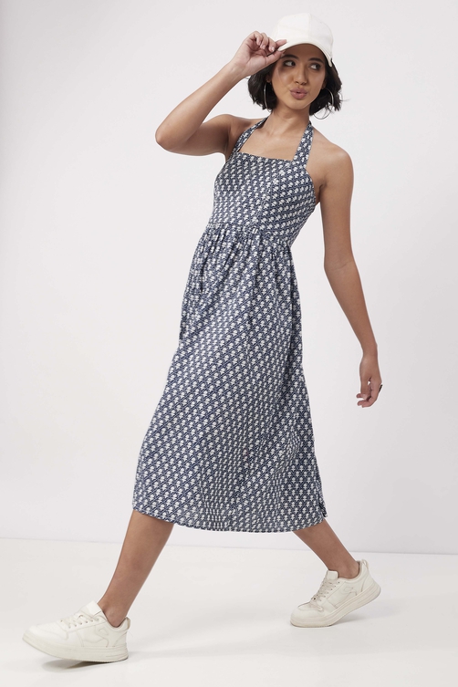 cotton midi dress online india Kurtiscraze Women's Cotton Midi Dress with Puff Sleeves Price in India