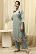 Coral Tissue Machine Embroidered Unstitched Suit Set image number 4