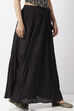 Black Cotton Solid Skirt image number 5
