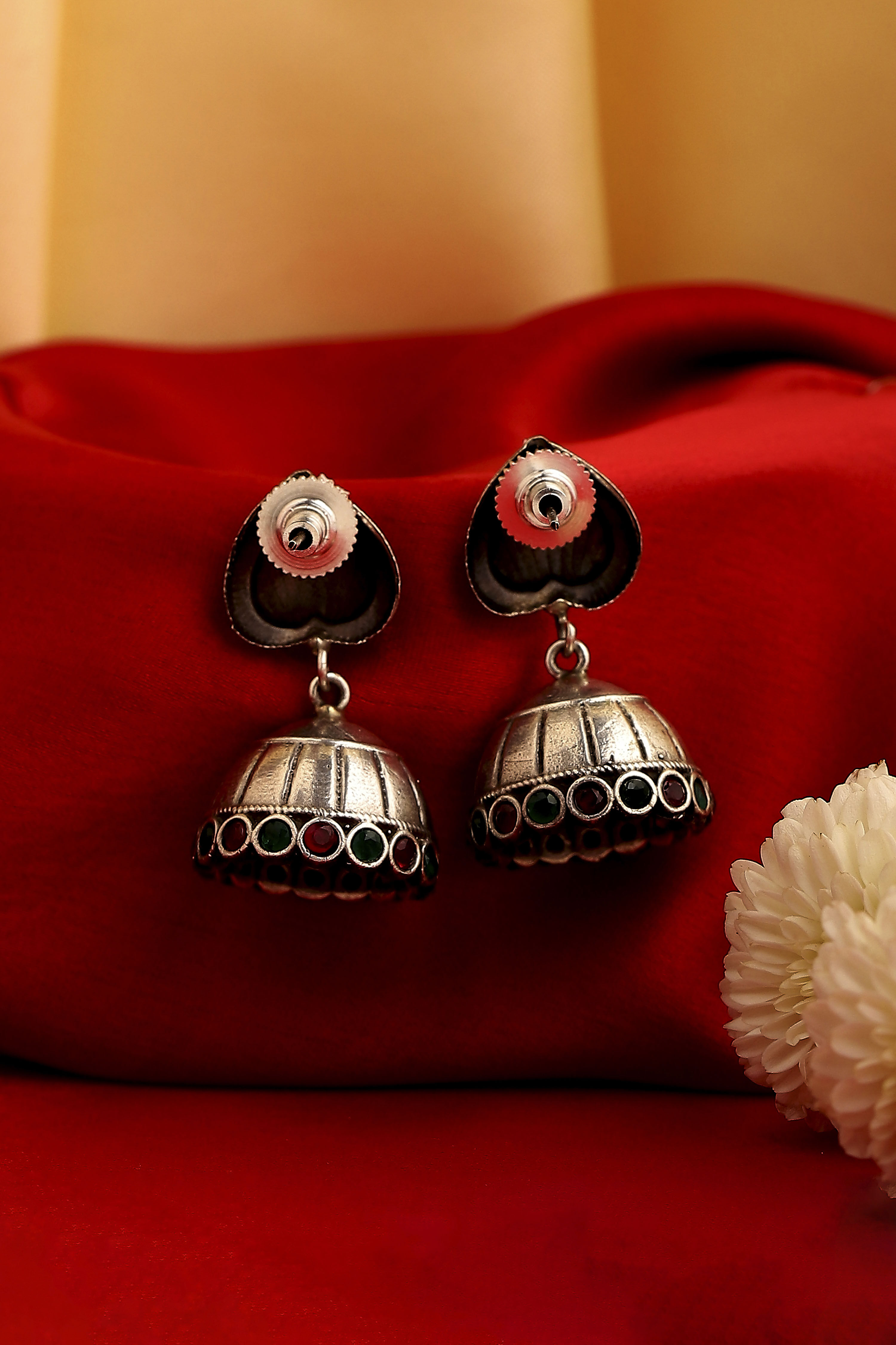 Multicolor Brass Jhumka image number 2