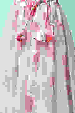 Off White Cotton Short Top Lehenga Set image number 2