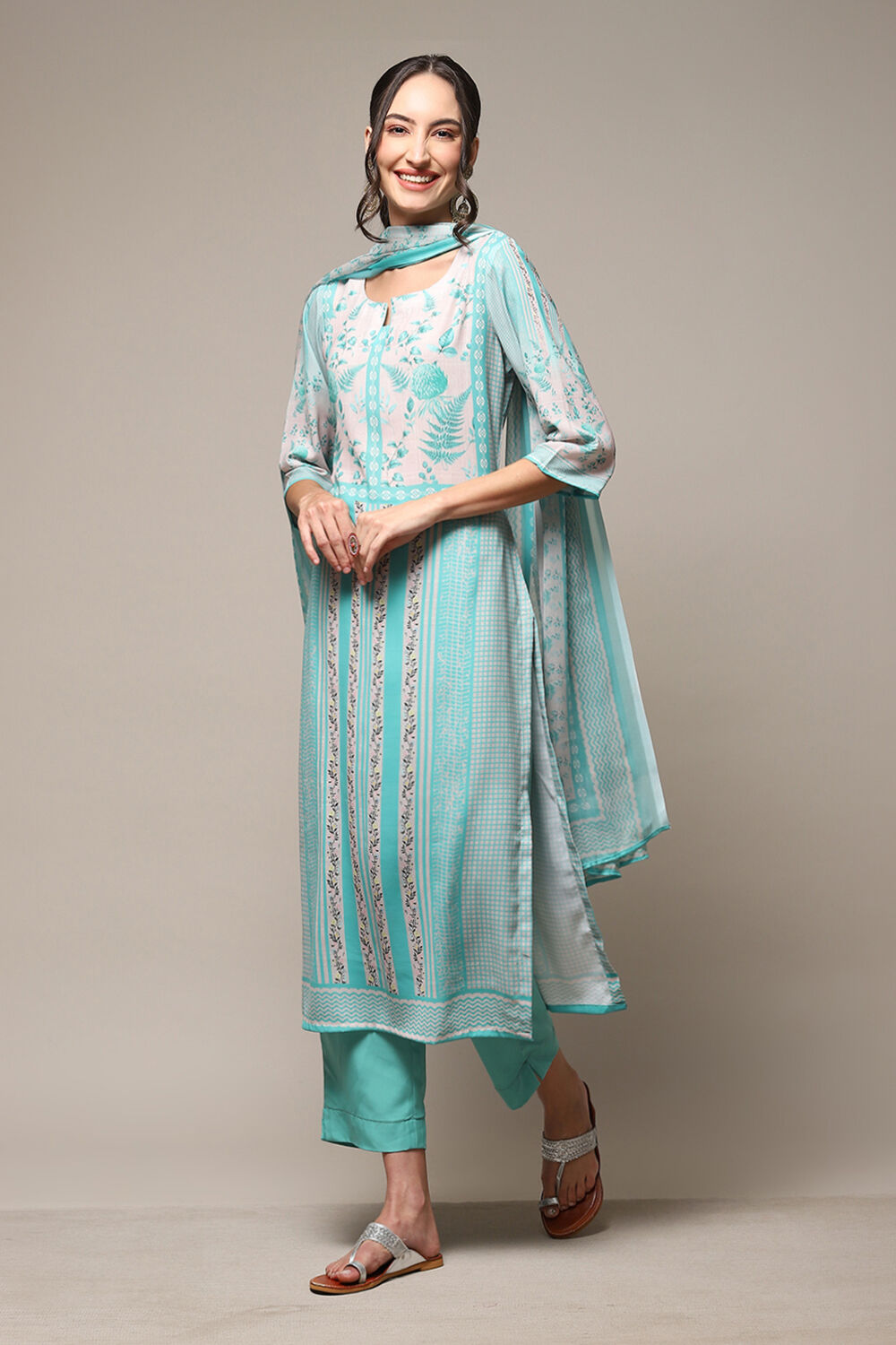 Maroon Chanderi Machine Embroidered Unstitched Suit Set image number 6