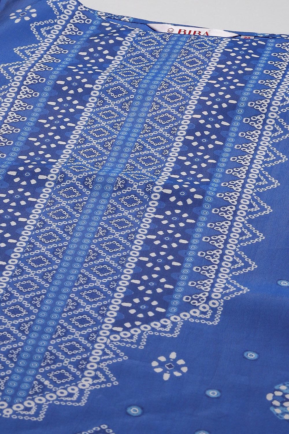 Royal Blue Rayon Straight Printed Kurta image number 1