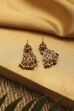 Green Gold Plated Drop Earrings image number 2