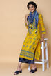 Mustard Rayon Straight Printed Kurta image number 4