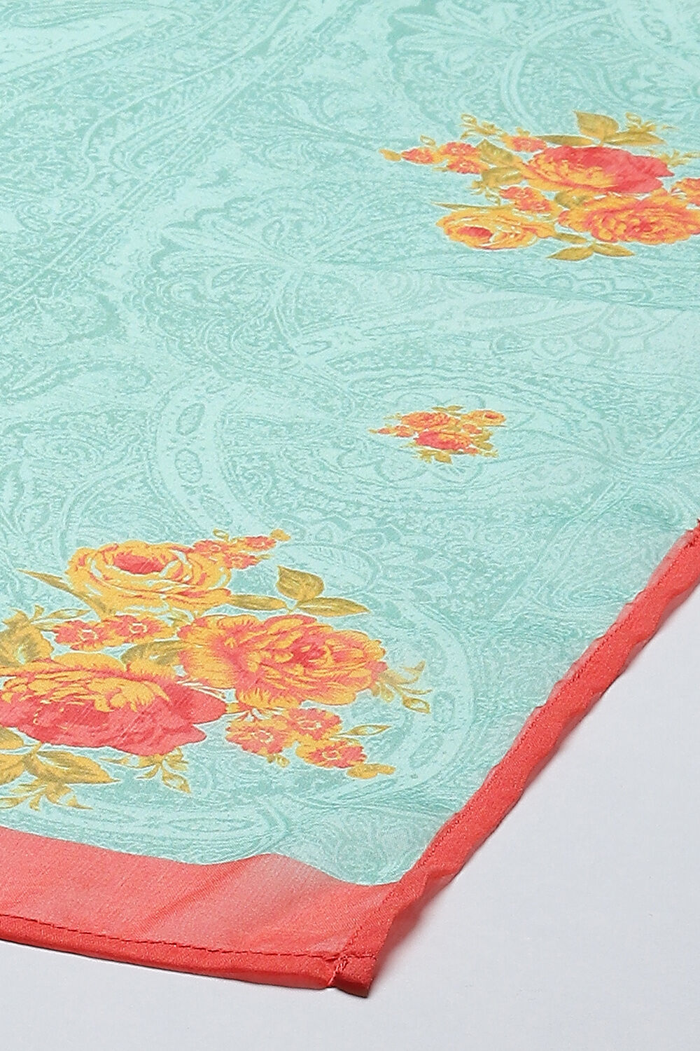 Light Blue Rayon Straight Kurta Regular Pants Suit Set image number 3