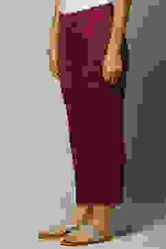 Maroon Cotton Pants image number 3