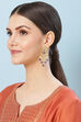 Purple Kundan Earrings image number 3