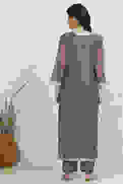 Lavender Chanderi Weave Unstitched Suit Set image number 5