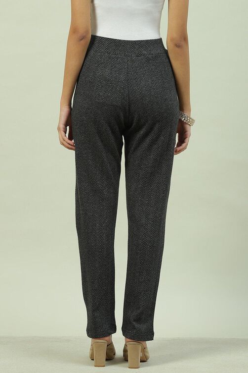 Navy Cotton Pants image number 4