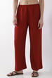 Blue Viscose Rayon Straight Palazzos image number 4