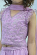 Lilac Net Lehenga Set image number 1