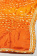 Orange Silk Blend Unstitched Suit set image number 4