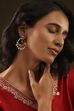 White Stone Embellished Earrings image number 3