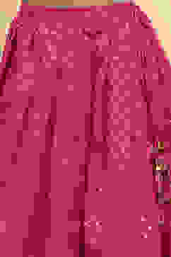 Pink Polyester Yarndyed Fitted Lehenga Set image number 2