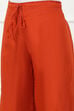 Blue Jacquard Solid Straight Palazzo Pants image number 1