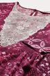 Blue Rayon Flared Lace Printed Dress image number 1
