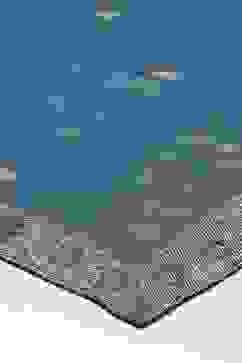 Teal Cotton Blend Flared Printed Kurta Suit Set image number 3