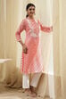 Coral Polyester Straight Kurta image number 0