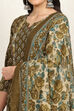 Rust Cotton Unstitched Suit Set image number 2