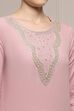 Blue Cotton Straight Solid Kurta image number 1