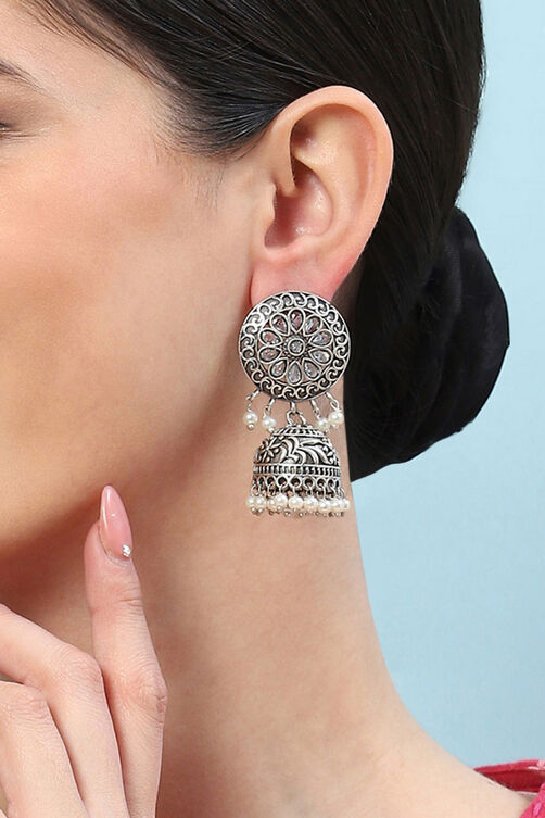 White Brass Earrings image number 1