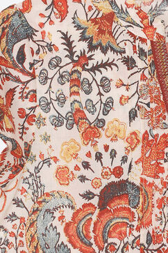 Off White Cotton Printed Top image number 1