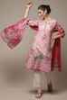 Powder Blue Cotton Straight Kurta Pants Suit Set image number 0