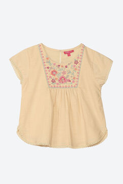 Ecru Cotton Straight Top image number 0