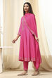 Fuchsia Viscose Printed Kalidar Suit Set image number 3
