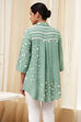Blue Printed High-Low Short Kurta image number 3