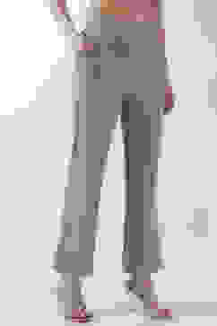 Green Solid Wide Leg Pants image number 3