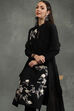 Rohit Bal Maroon Silk Chanderi Floral Straight Suit Set image number 1