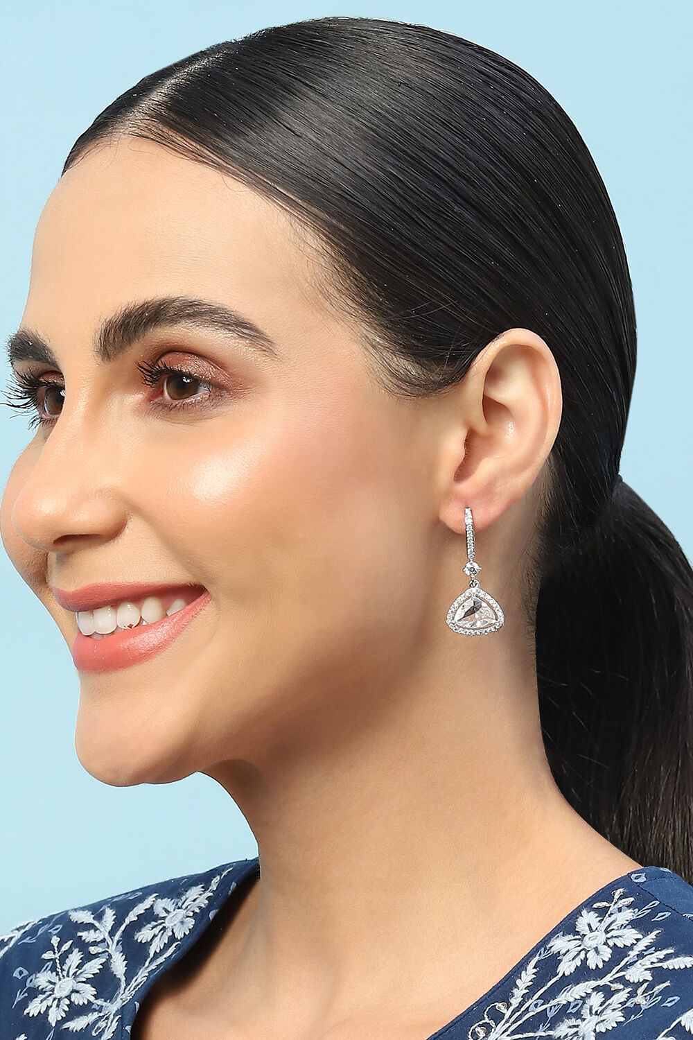 White Brass Earrings image number 3