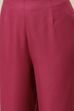 Sage Green Solid LIVA Straight Kurta Slim Pant Suit Set image number 2