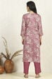 Purple Cotton Unstitched Suit Set image number 5