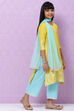 Yellow Cotton Girls Straight  Kurta Palazzo Suit Set image number 3
