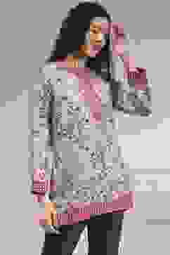 Beige Polyester Straight Printed Top image number 0