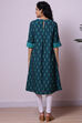Green Cotton Yarndyed Kurta image number 5