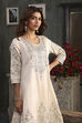 Off White Cotton Silk Anarkali Suit Set image number 1