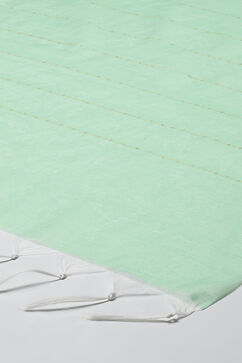 Green Cotton Blend Dupatta image number 2