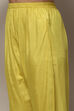 Yellow Muslin Unstitched Suit set image number 3