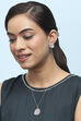 Light Pink Brass Pendant Necklace Set image number 1