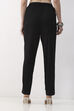 Black Viscose Lycra Regular Pants image number 3
