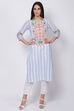 Pink Cotton Straight Printed Kurta image number 0